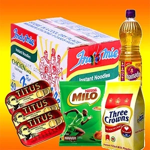 Indomie Noodles, Mamador Groundnut Oil, Nestle Milo, Titus Sardines, Three Crowns Milk Refill COMBO