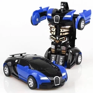 Car Inertial Transformer Robots Toy - Blue